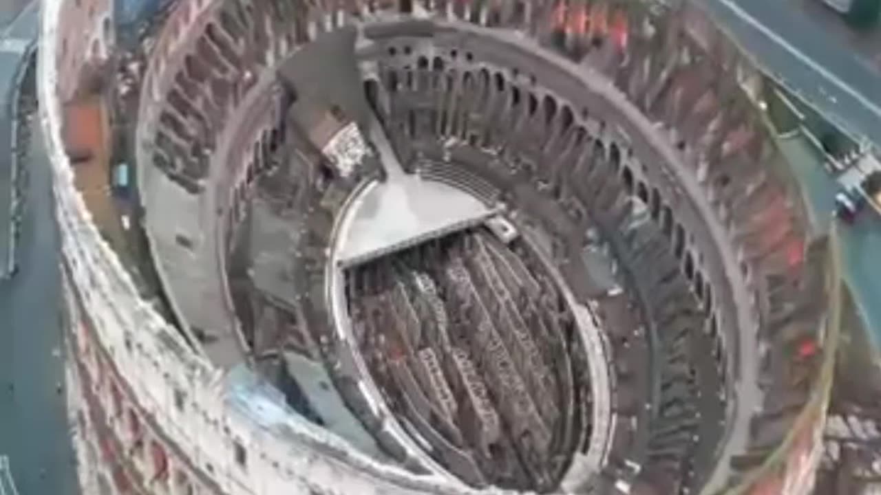 Stunning Aerial View of the Colosseum! 🏛️