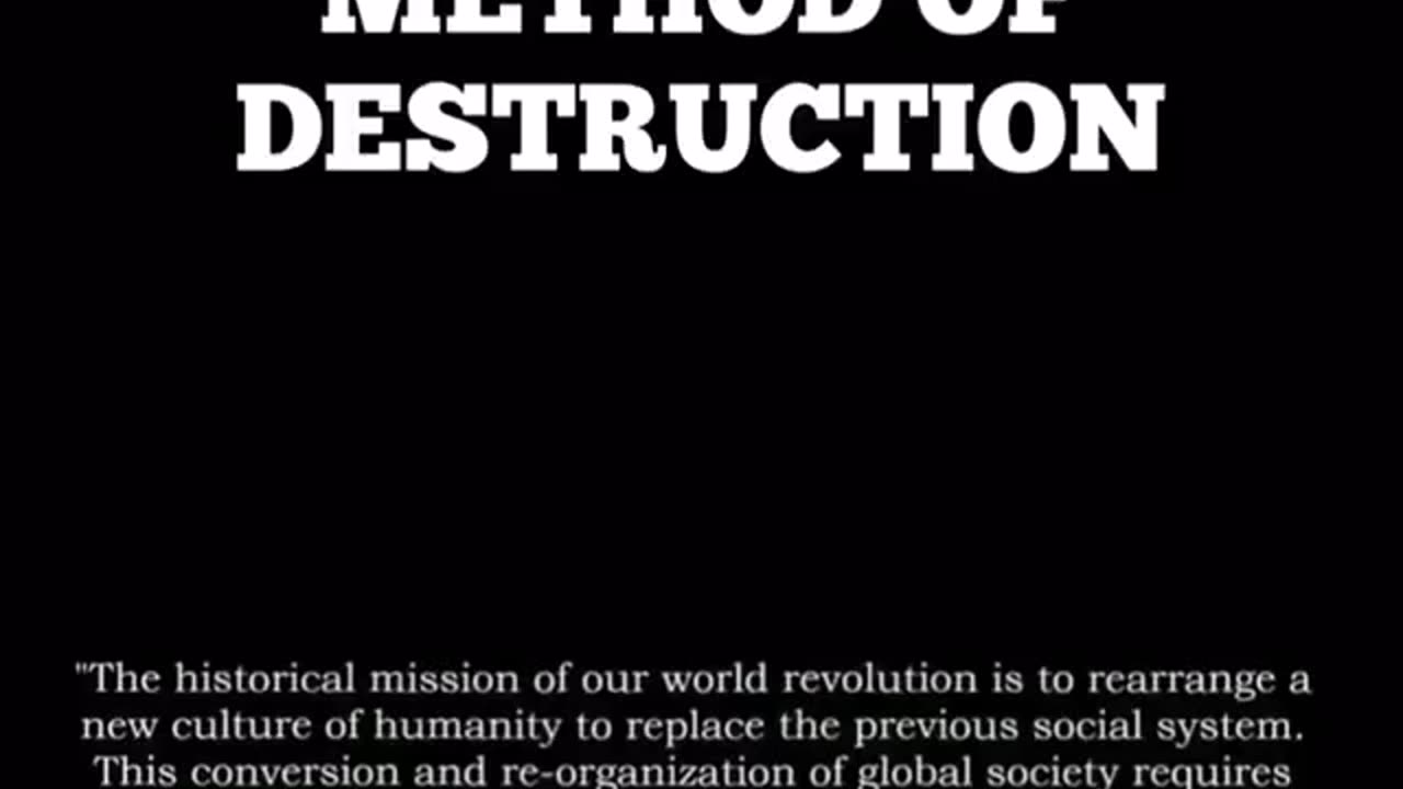 The Zionist Method of Destruction