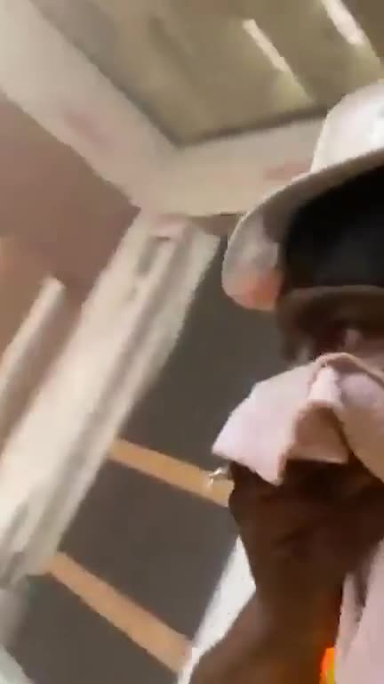 Construction workers trapped in burning building