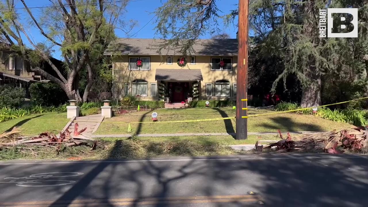 Surveying Security from Looters Outside Evacuation Zone in Altadena on New York Dr & Catalina Ave