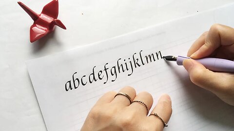 Italic Calligraphy Tutorial - Beginners' Alphabet Demo PSN Experiment