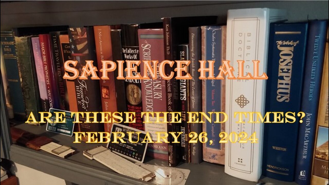 Sapience Hall - Sunday School - Fellowship Class - December 29, 2024 - 1 Thessalonians 5:11-12