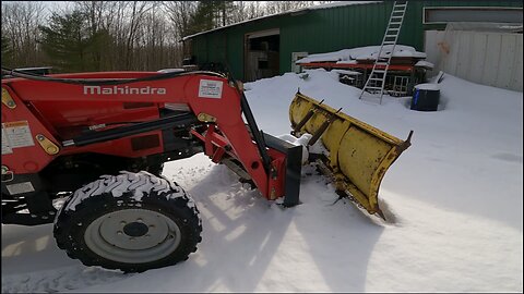 Making a Plow for my tractor. Plowing and Snow blowing