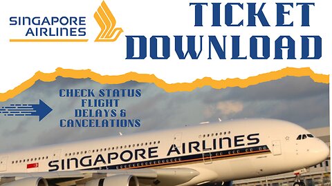 How To Download Singapore Flight Ticket Download || Singapore Airline Flight Ticket Download PNR