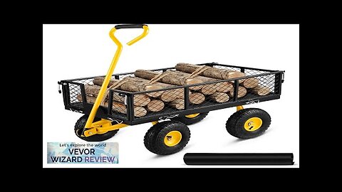 VEVOR Steel Garden Cart Heavy Duty 500 lbs Capacity with Removable Mesh Review