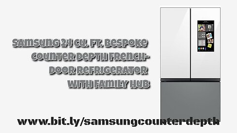 Samsung 24 cu. ft. Bespoke Counter Depth French-Door Refrigerator with Family Hub