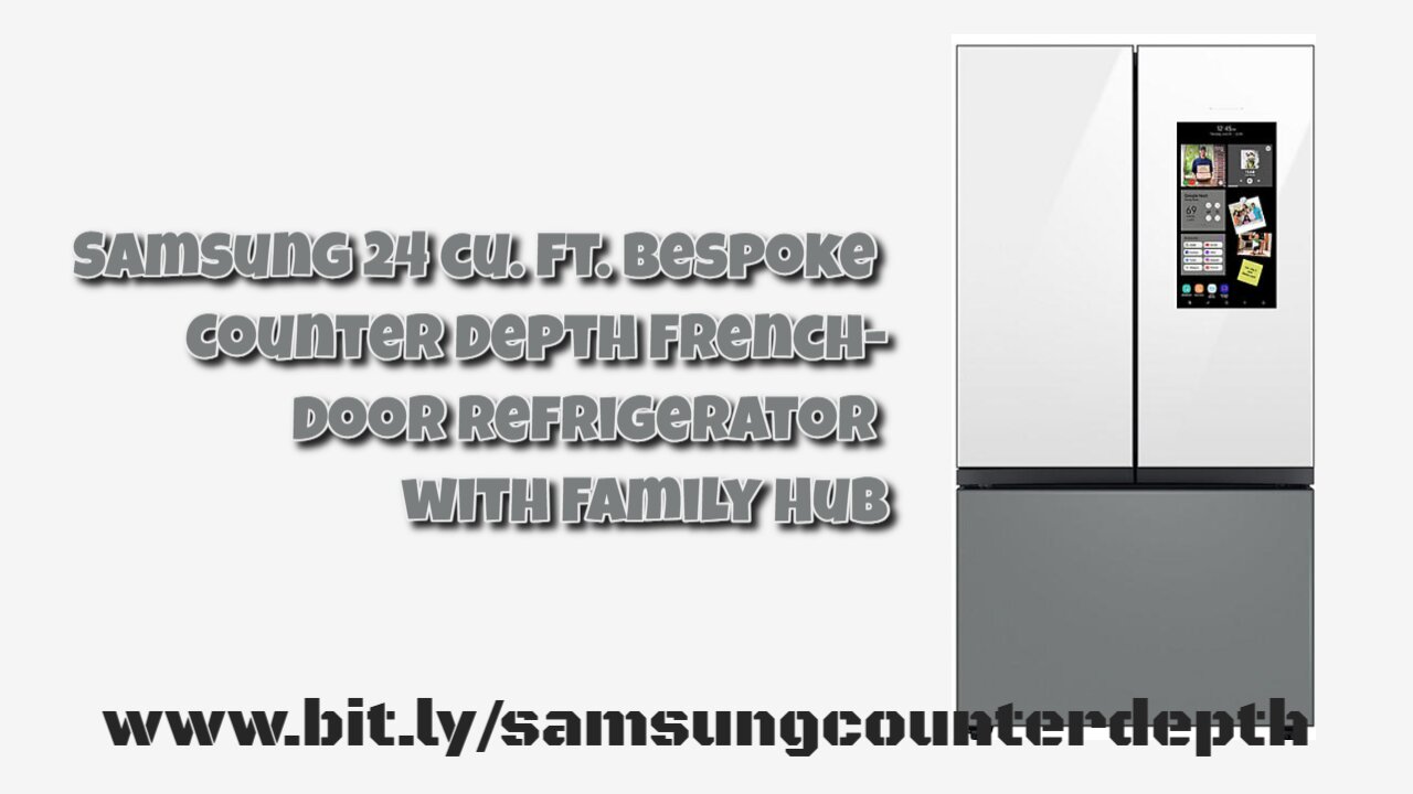 Samsung 24 cu. ft. Bespoke Counter Depth French-Door Refrigerator with Family Hub