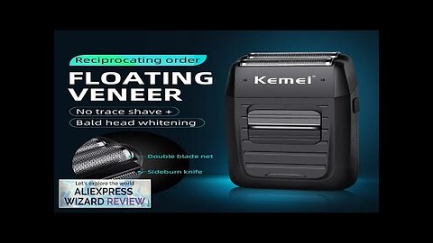 KEMEI-1102 Compact Rechargeable Lithium Ion Shaver KitFoil Professional Electric Shaver Review