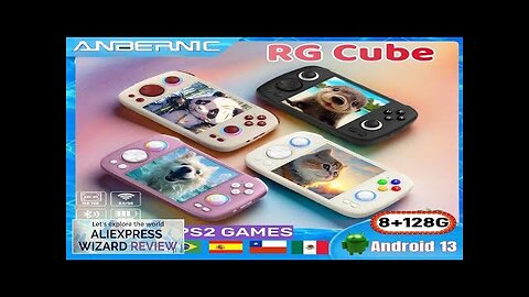 ANBERNIC RG CUBE Retro Handheld Game Console 3.95 Inch OCA Screen Video Review