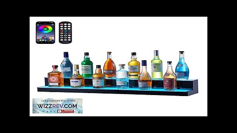 VEVOR LED Lighted Liquor Bottle Display Bar Shelf RF & App Control Review