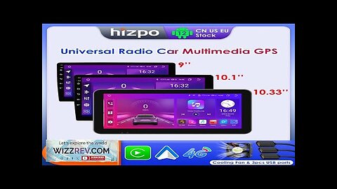 Hizpo Android 13 Car Radio Autoradio 2 Din 9"/10"/10.33” Universal WIFI GPS Review