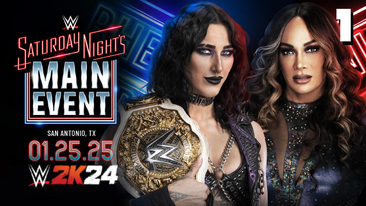 WWE 2K24 Saturday Night's Main Event January 25th 2025 - Rhea takes DOWN Nia!