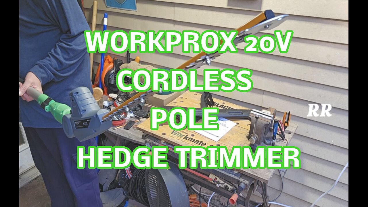 WORKPROX 20V Cordless Extension Pole Hedge Trimmer, Rechargeable