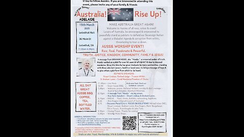 South Australia in Focus - Important update 'Rise up' Event Adelaide 15th March 2025