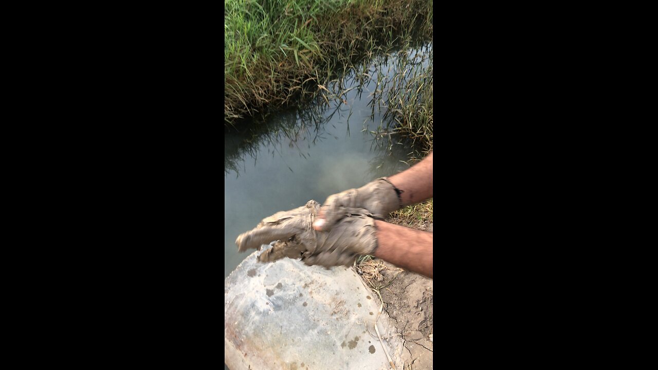 Clay hands cleaning.