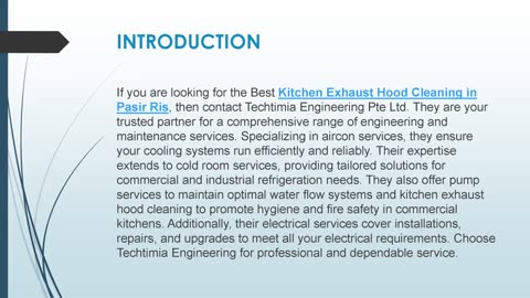 Best Kitchen Exhaust Hood Cleaning in Pasir Ris