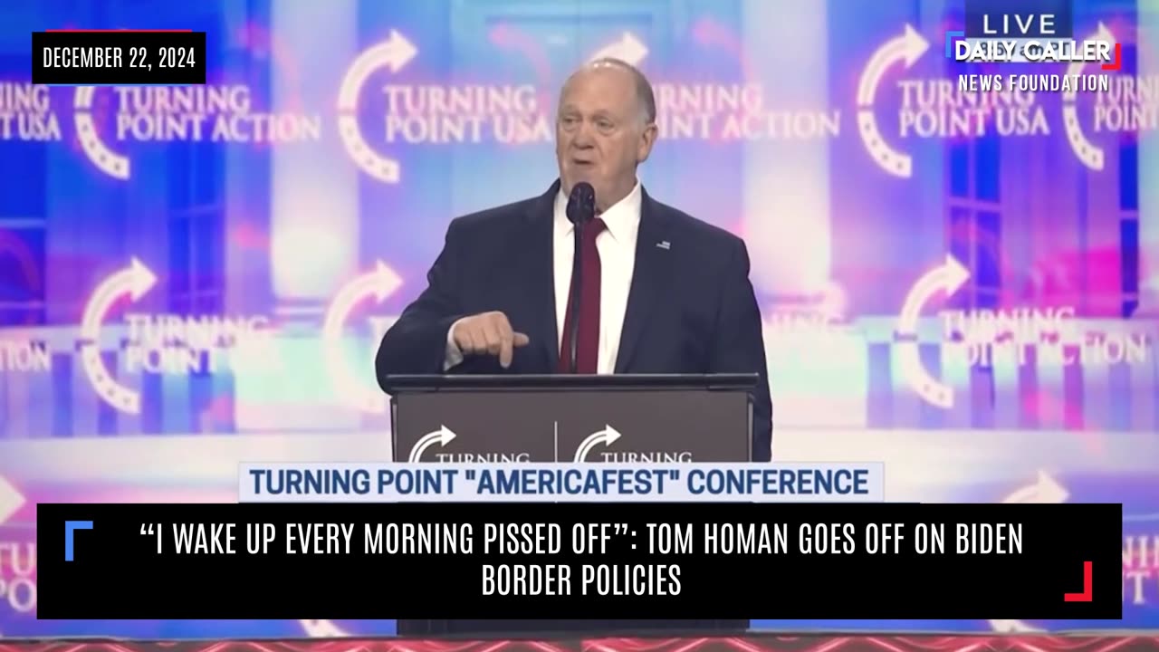 "I Wake Up Every Morning Pissed OFF": Tom Homan GOES OFF on Biden Border Policies