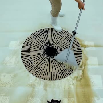 Extremely Dirty - The Round Rug Is Cleaned Quickly In 60 Seconds - Satisfying ASMR #shorts