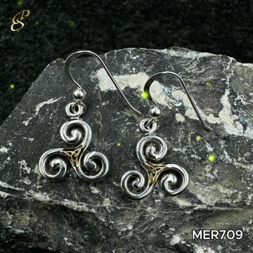 Celtic Triskele Sterling Silver Pendant
