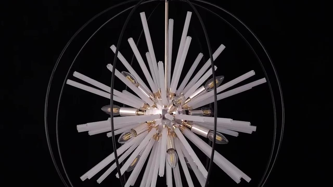 -light Sputnik chandelier, adjustable design, perfect for any stylish space