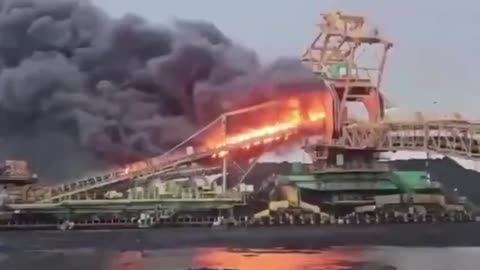 Canada_ The highest volume coal export terminal in all of Canada in flames…