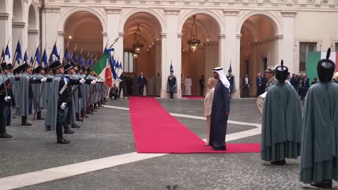 Roma - Incontro del Presidente Meloni con il Presidente degli Emirati Arabi Uniti (24.02.25)