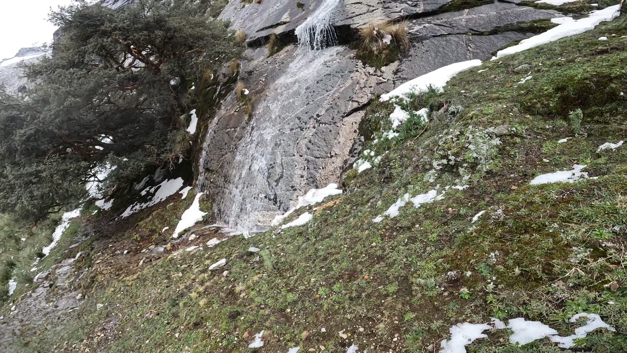 Walking through a valley of waterfalls