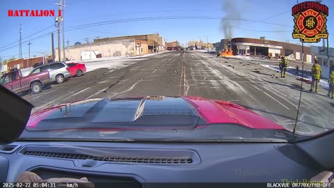 Dashcam shows Hutchinson firefighters running away from a gas explosion