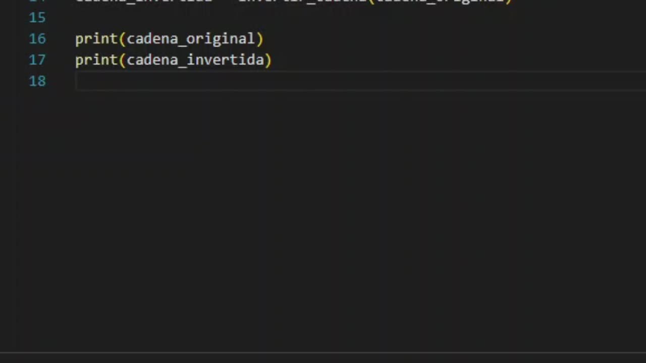 Ejercicios en python Inversor de cadenas