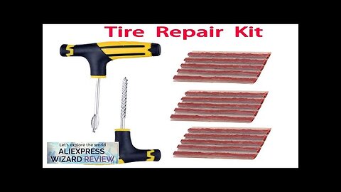 Car Tire Repair Tools Kit with Puncture Studding Plug Rubber Strips Tubeless Review