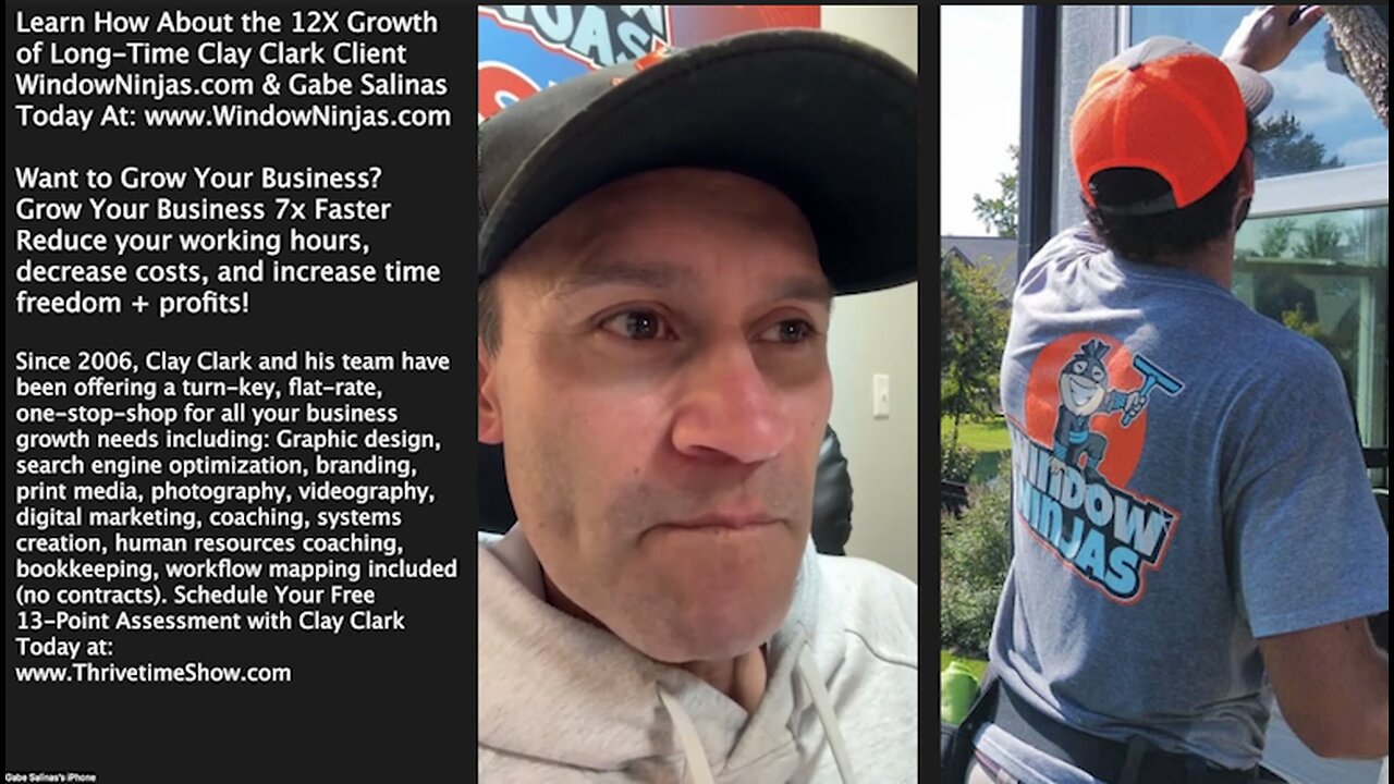 Clay Clark Client Testimonials | "5 Years Ago, I Just Felt Like We Were Stuck So I Reached Out to You Guys. You Guys Helped Me Build the Systems We Have Now!" - Gabe Salinas (Founder of WindowNinjas.com + 12X Success Story)
