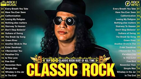 Classic Rock Songs 70s 80s 90s - Guns N' Roses, Bon Jovi, Nirvana, Led Zeppelin, Aerosmith