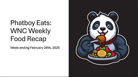 Phatboy Eats: Weekly Food Recap for WNC