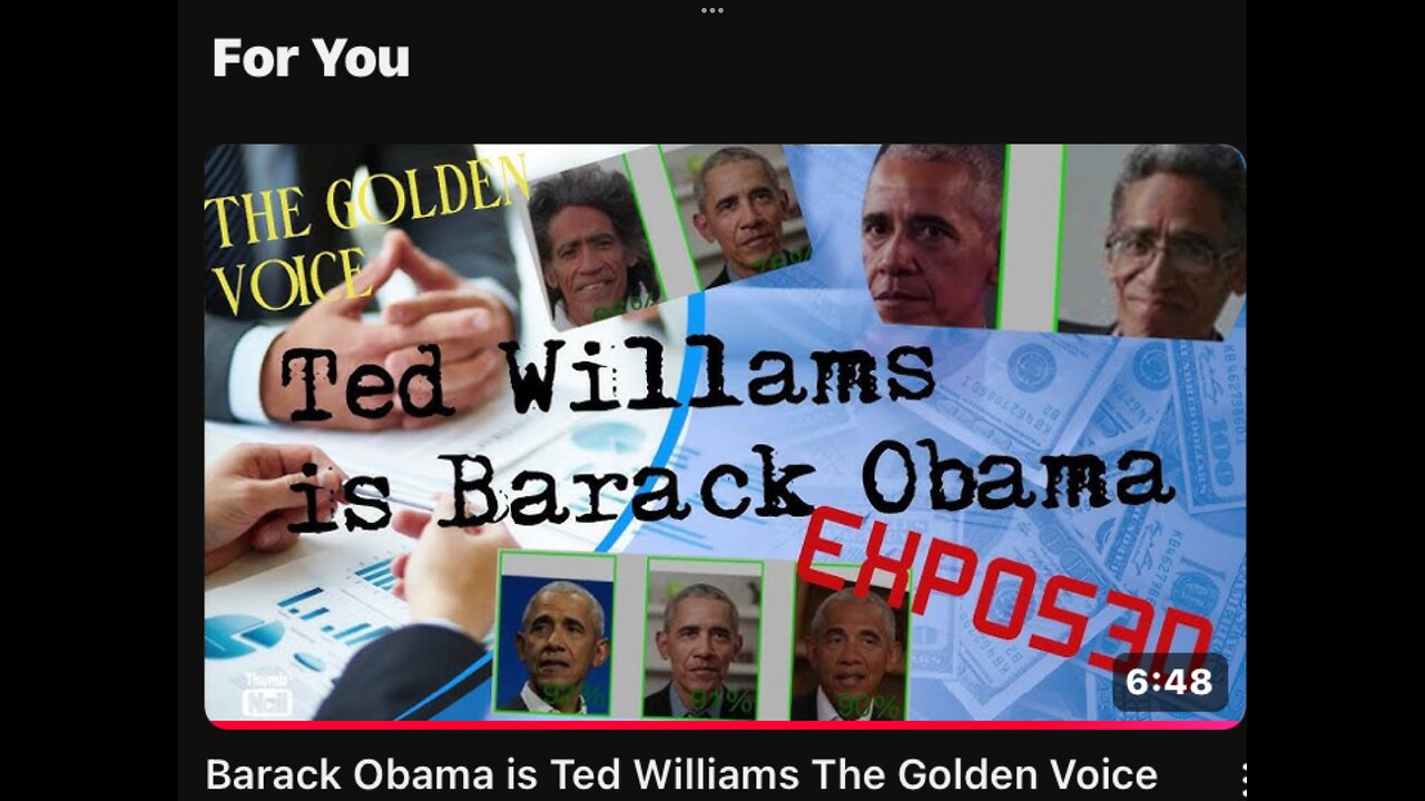 Ted Williams is Barack Obama The Golden Voice Wearing Facial Prosthetics Pretending To Be President