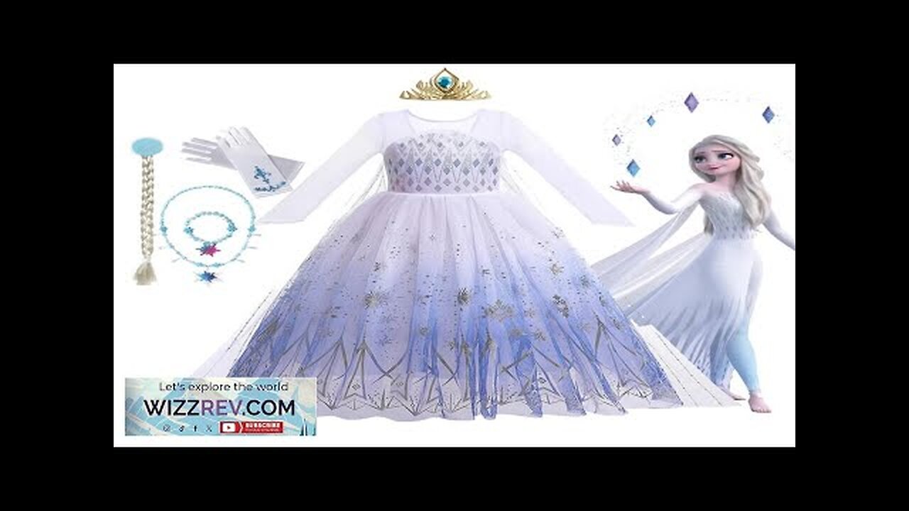 Disney Frozen 2 Cosplay Costumes for Girls Anna & Elsa Princess Snow Review