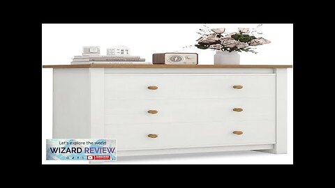 Vikiullf Farmhouse 3 Drawer Dresser for Bedroom Tall Modern Chest of Drawers Review