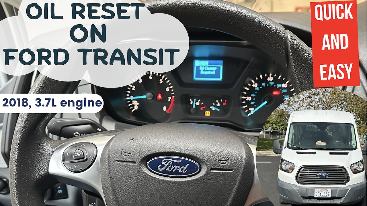 How to Reset Light for Oil change Ford Transit 2018