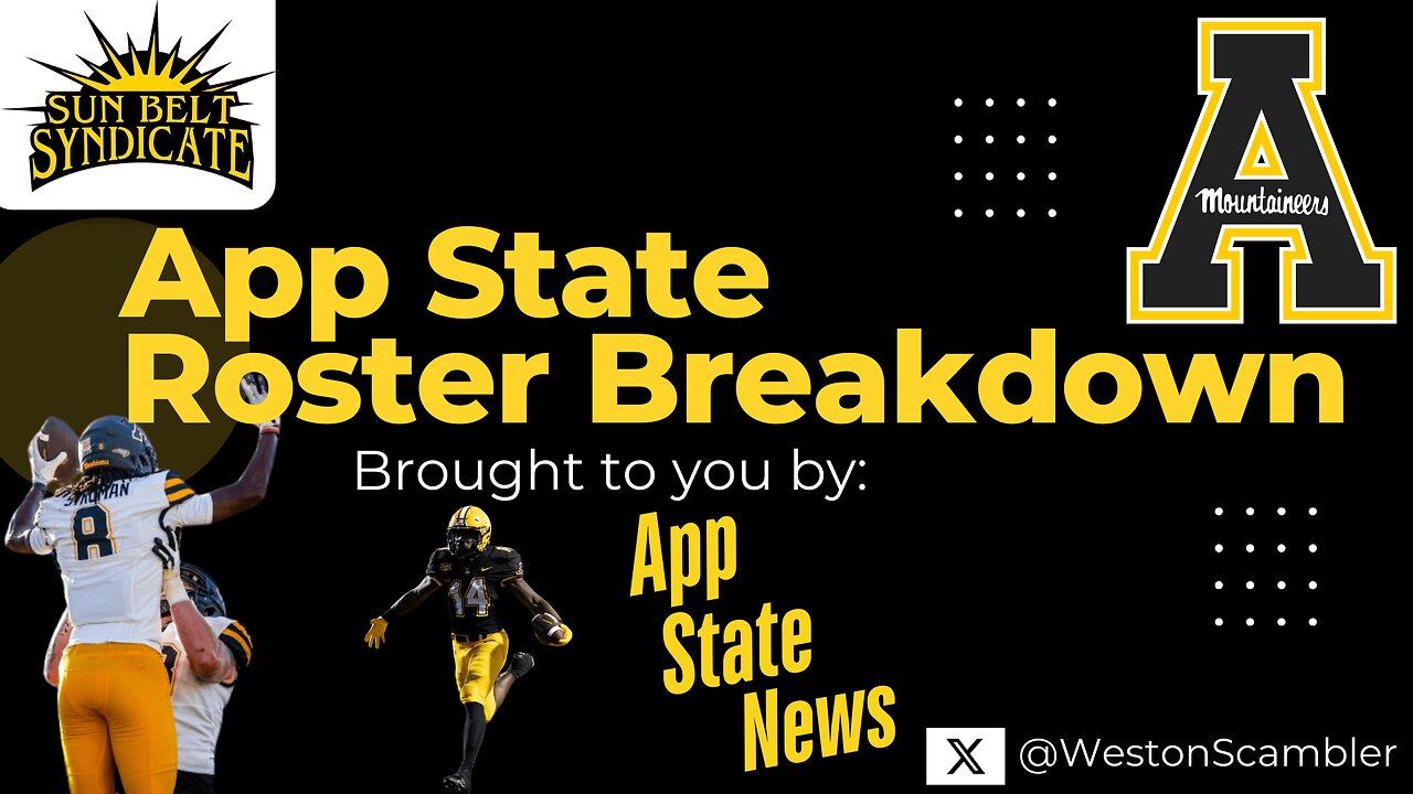 App State Football Roster Breakdown brought to you by Weston Scambler (App State News)