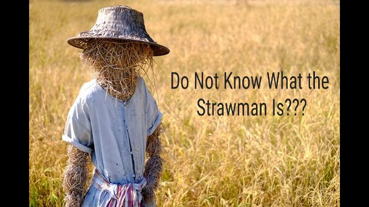 DO NOT KNOW WHAT THE STRAWMAN MEANS? PRETTY SCARY