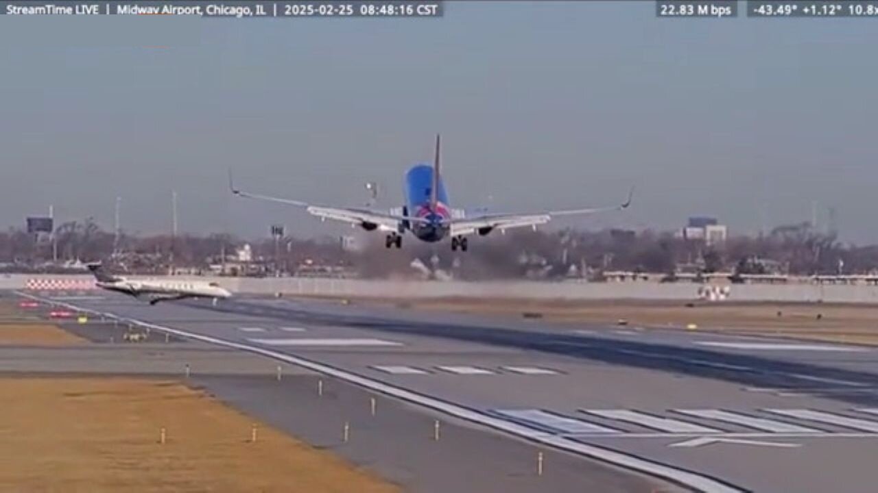 Southwest Flight Pulls Up At The Last Minute As Another Plane Crossed Its Path During Landing