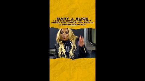 @therealmaryjblige I did the chorus for “Can’t Knock The Hustle” for $10k in a brown paper bag