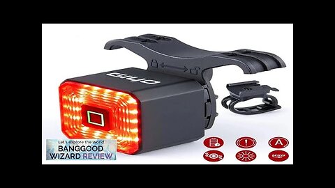 GIYO Smart Bike Taillight 350mAh Battery Waterproof 6 Light modes 26g Lightweight Review