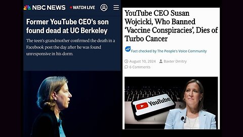 REMINDER : YouTube Removed 1 Million Videos About Covid & Vaccines, CEO Susan Wojcicki Said