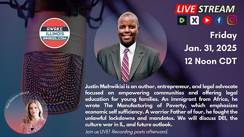 Awake IL Livestream with Guest Justin Mahwikizi