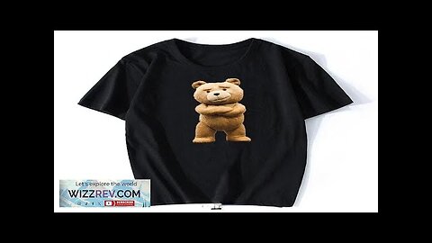 Kawaii Teddy Bear Men Casual Cute Print Tshirt Short Sleeve O-Neck White Review