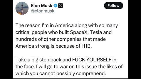 ELON MUSK and the H1B Street Shitters