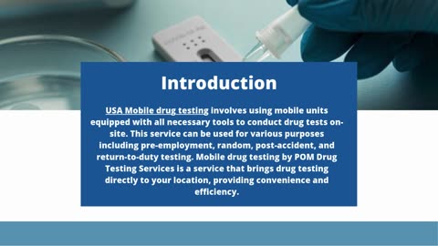 USA Mobile Drug Testing: Ensuring Safety and Compliance in the Workplace