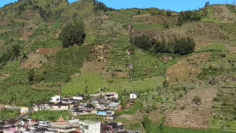 very beautiful mountain views, in Indonesia