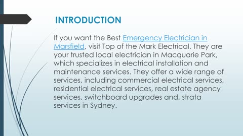 Best Emergency Electrician in Marsfield