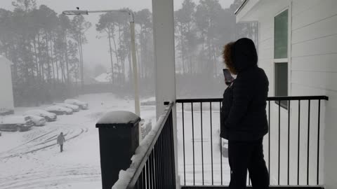 So cold, my first snow ever in the Gulf Coast